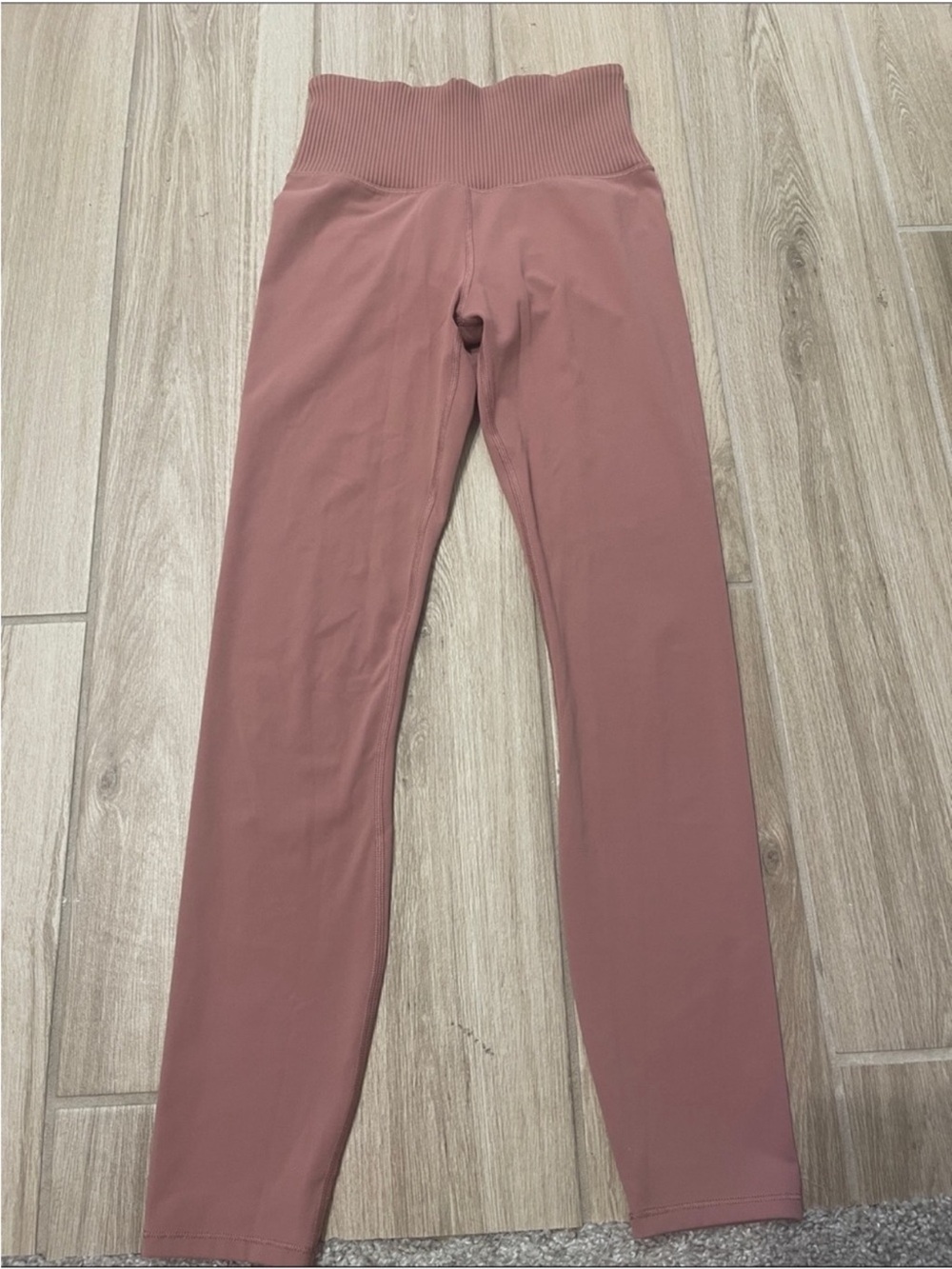 Vuori Rib Studio High Rise Leggings Marsala Pink 25" 7/8 Sz XS VW428